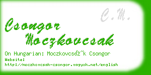 csongor moczkovcsak business card